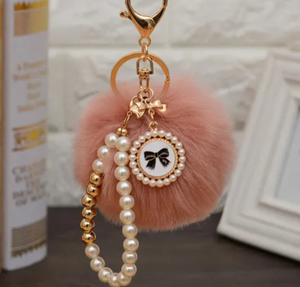 Beaded Puffy Ball Bag Pendant