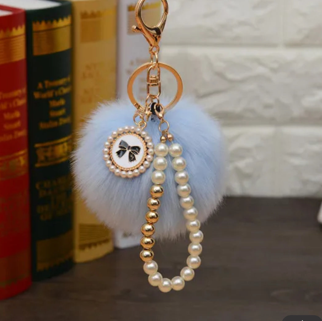 Beaded Puffy Ball Bag Pendant