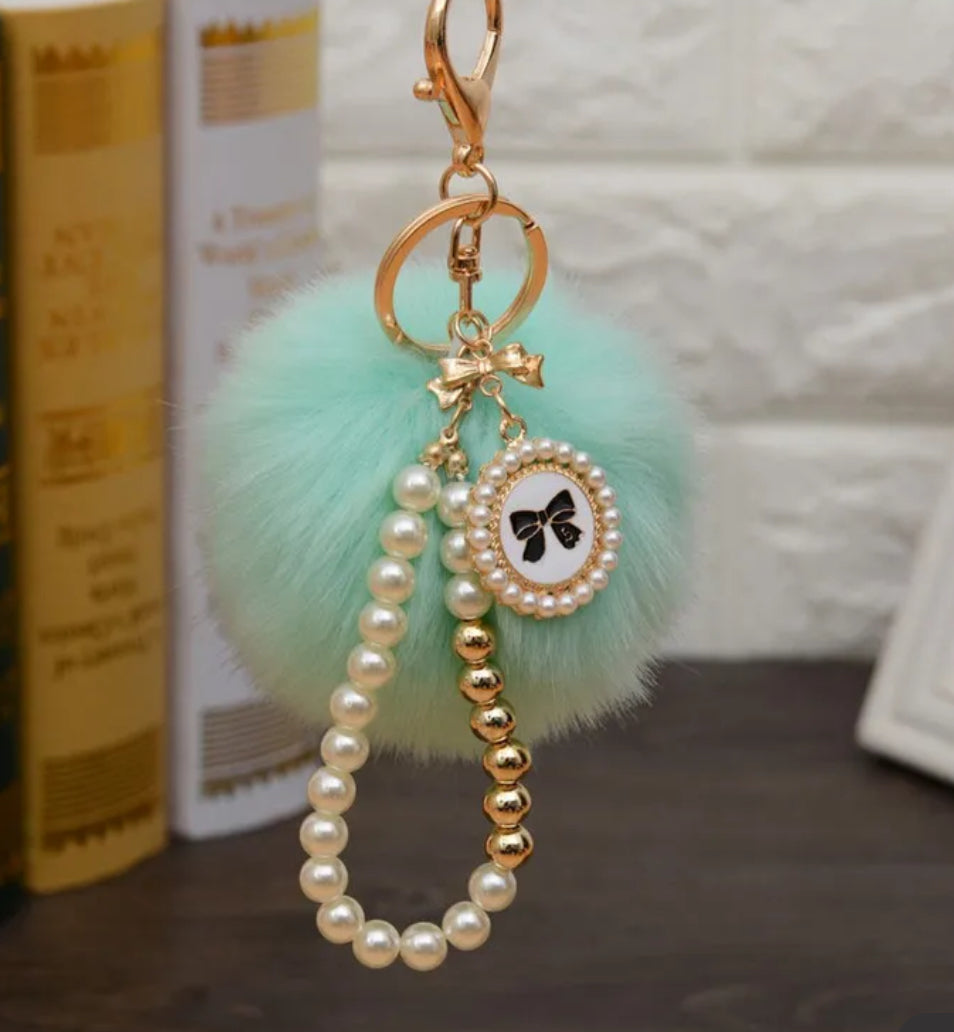 Beaded Puffy Ball Bag Pendant