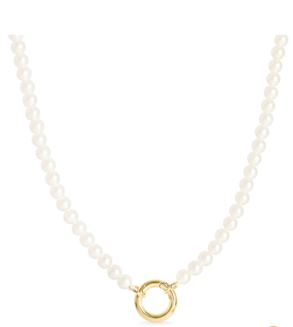 Mia Pearl Charm Necklace